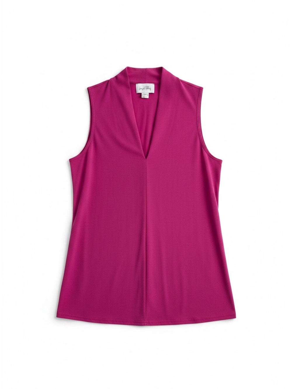 Joseph Ribkoff Trapeze Top Womens 10 Pink Sherbet V-Neck Sleeveless Blouse